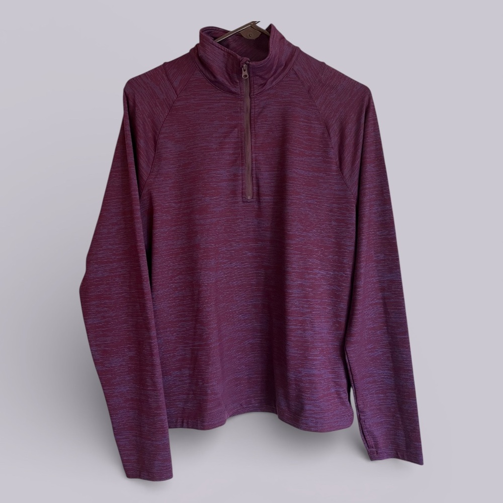 Outdoor Voices Maroon Nylon Blend Quarter Zip Jacket Size M